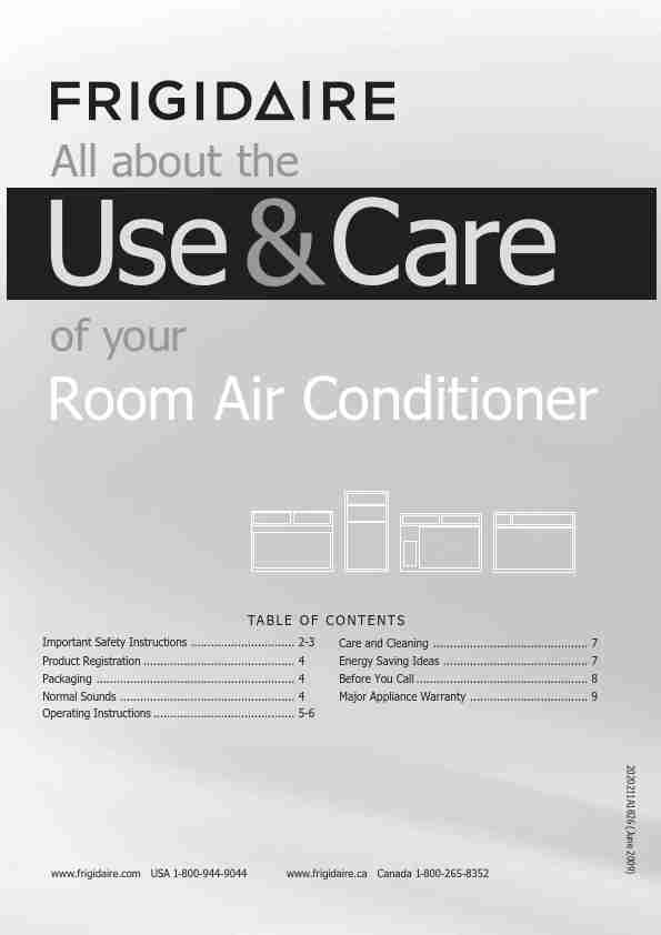 Frigidaire Air Conditioner FRA122CV1-page_pdf